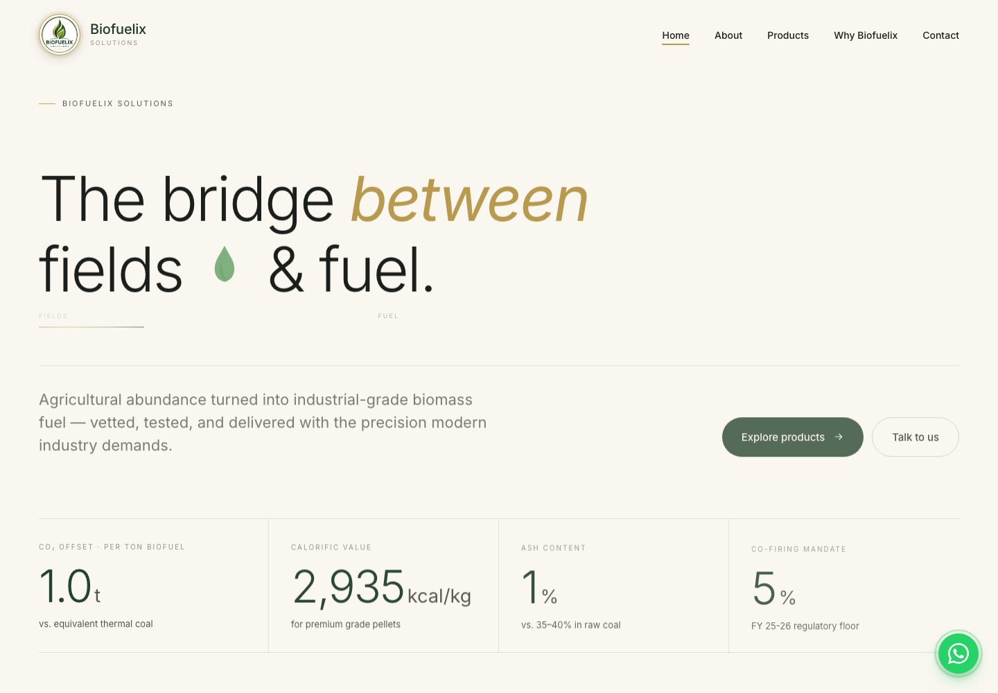 Biofuelix Solutions website